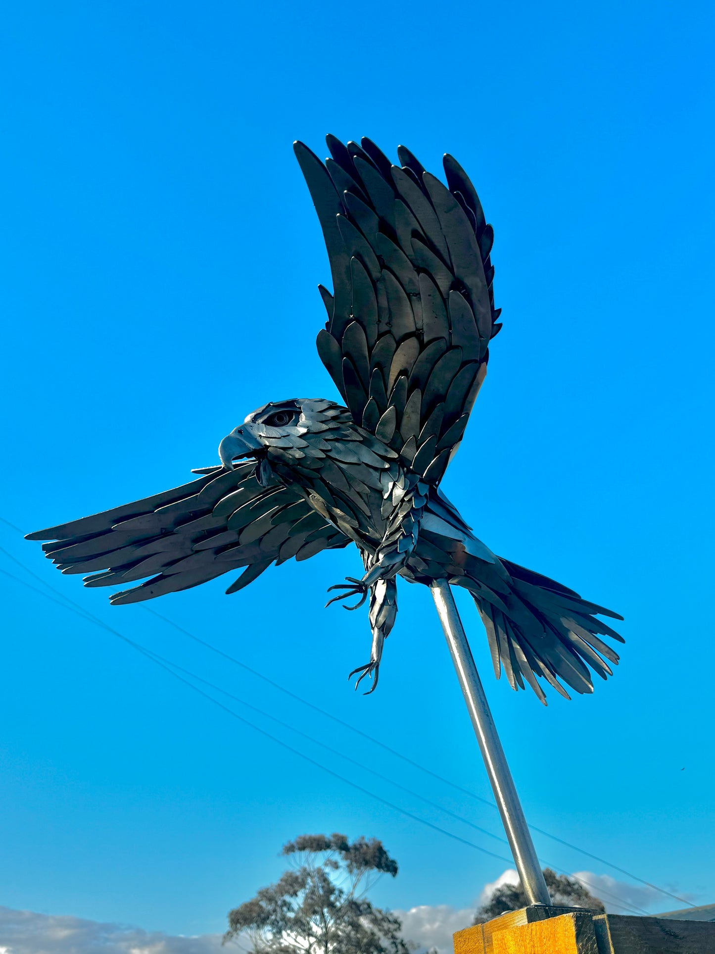 Iron Wings (Large Hawk Sculpture)