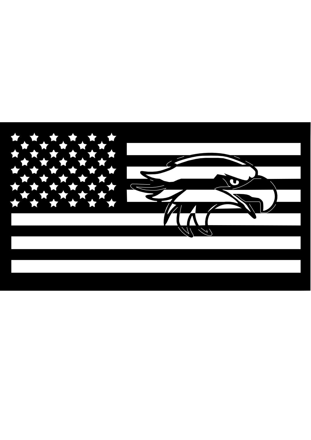 American flag with eagle (digital files)